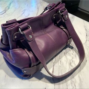 Tignanello Purple Purse Leather Medium